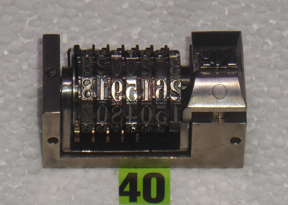 Reverse Letterpress Numbering machine (BATES) | 40