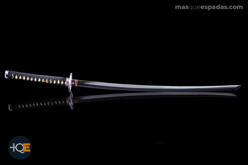 Marto - Katana with silver black wood sheath