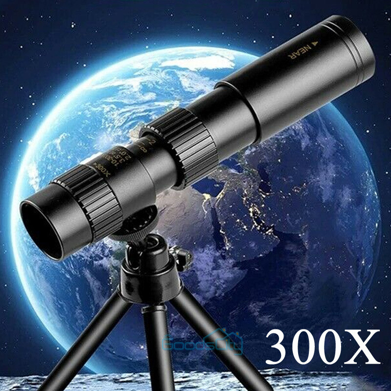 10-300X40mm Zoom HD Military Powerful Monocular Handheld Optics Telescope+Case