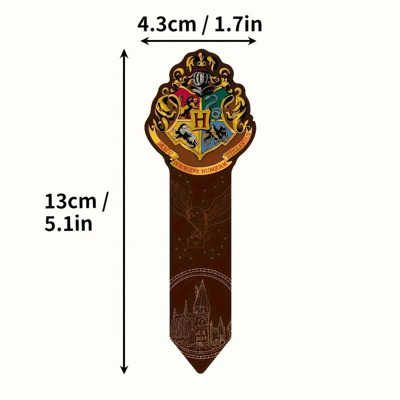 5 Harry Potter Hogwarts Bookmarks - Slytherin, Gryffindor, Ravenclaw, Hufflepuff