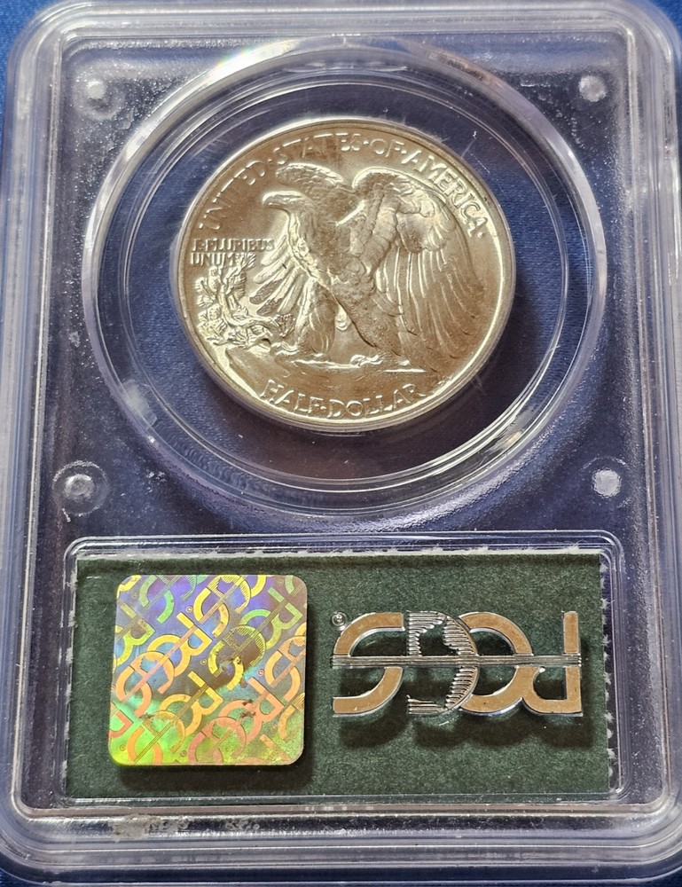 1945 Walking Liberty Half Dollar PCGS MS64 Doily Label