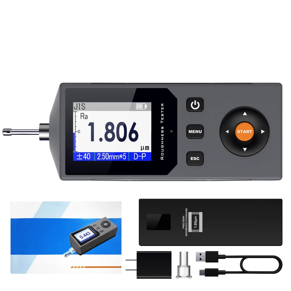 Surface Roughness Tester 0.001μm Ra Rz Rq & 12+ Parameters High Precision