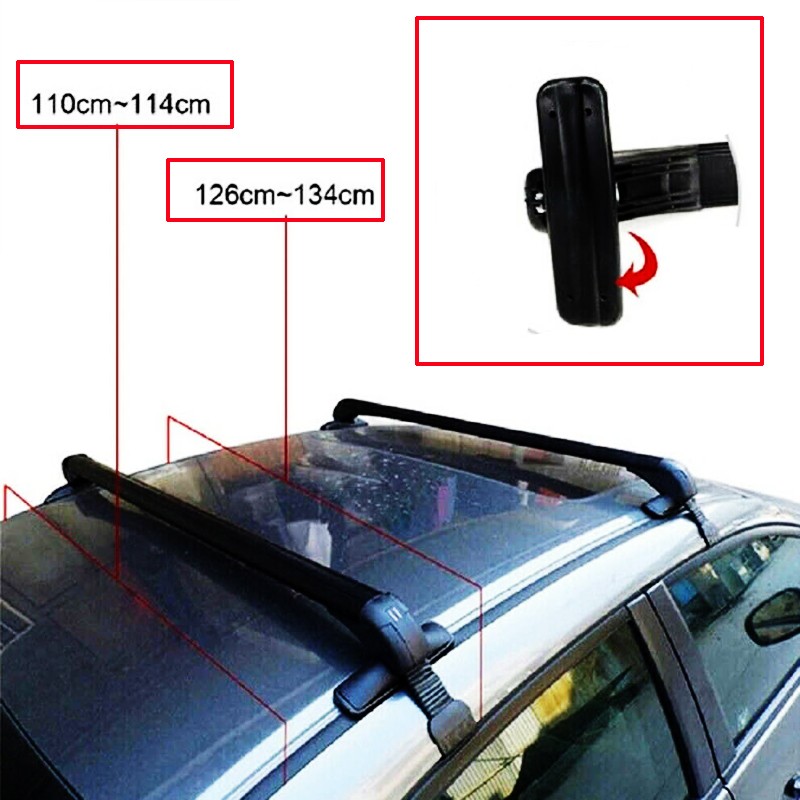 For VW Golf MK7 2011-2021 Top Roof Rack Crossbars Luggage Kayak Cargo Carriers
