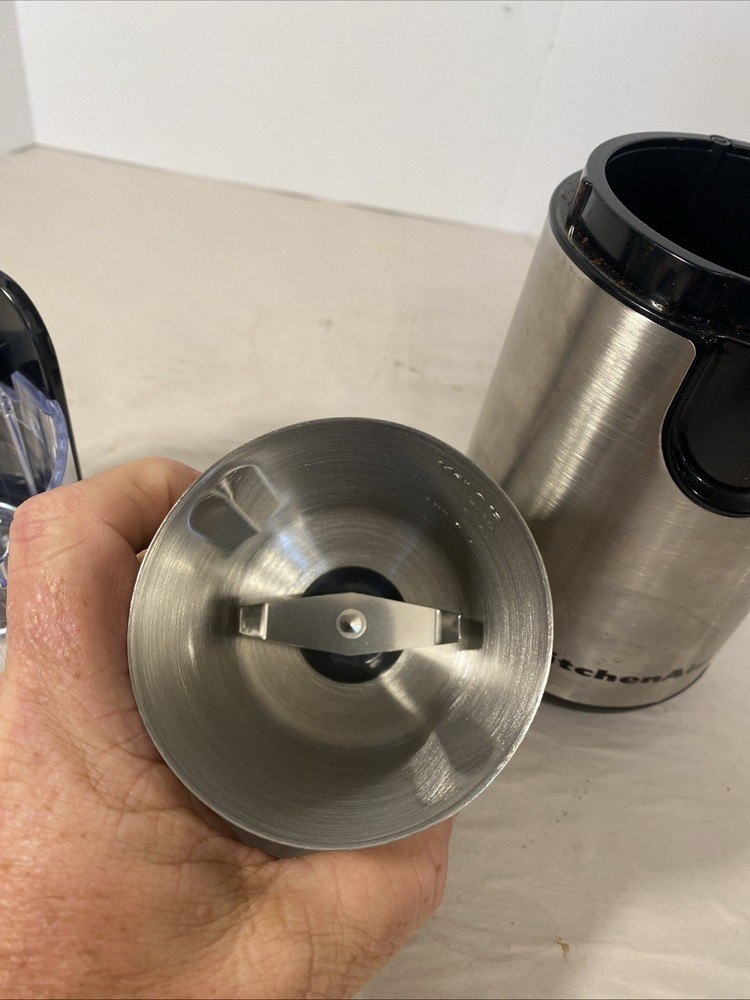 KitchenAid BCG111OB Blade Coffee Grinder - Stainless/Black - Tested & Working