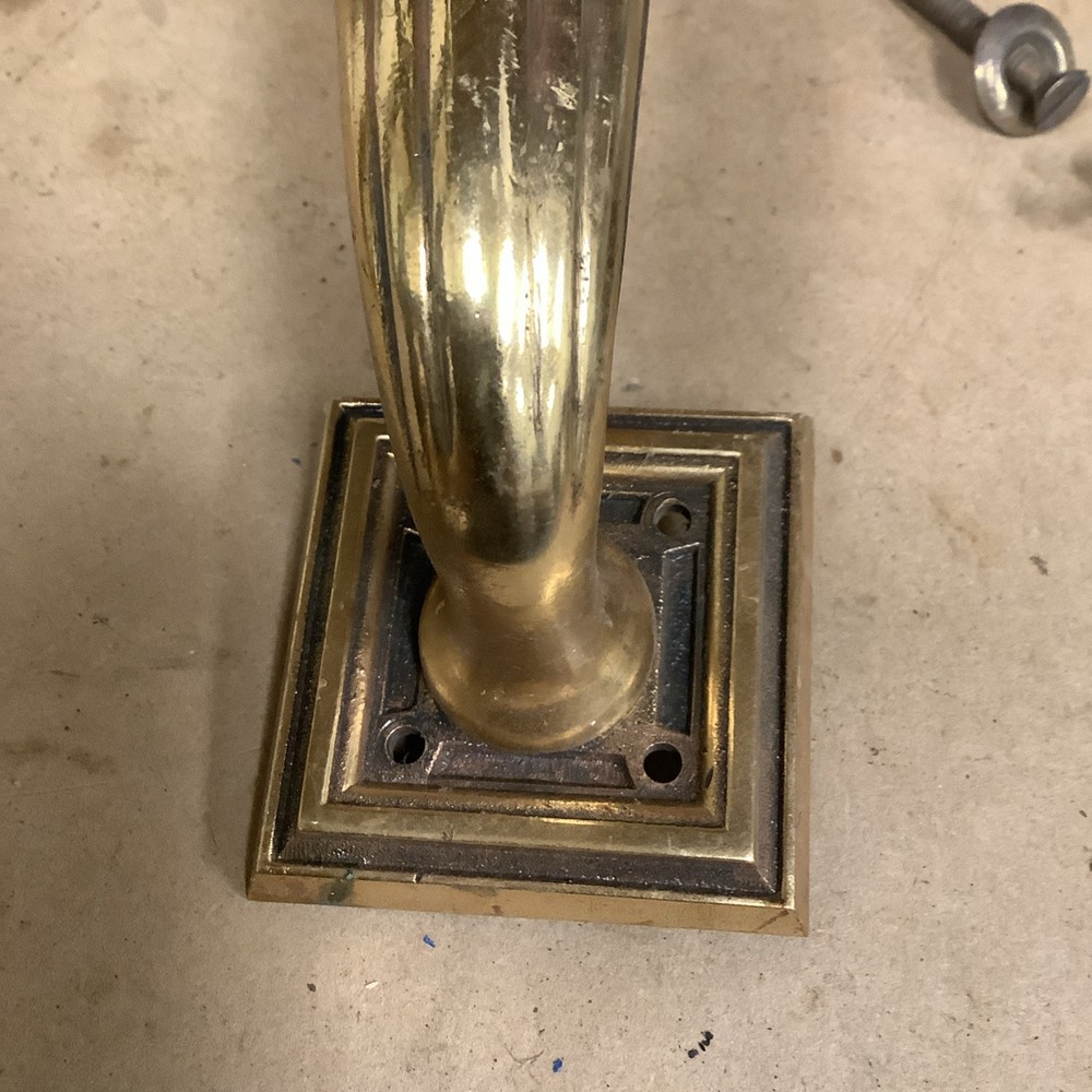 Antique Large Solid Brass Door Pull Handle 11 Inch 2Lb. 5 oz.