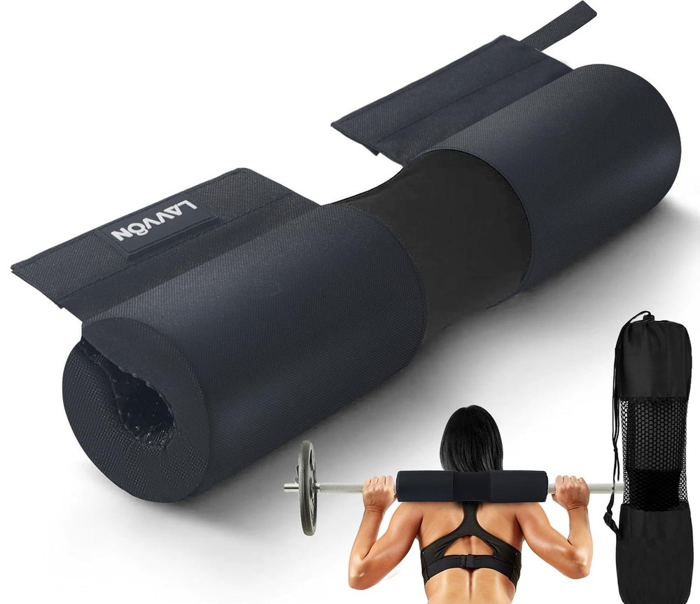 Barbell Squat Pad Nylon Padding AntiSlip- Thick Foam Barbell Pad for Squats C...