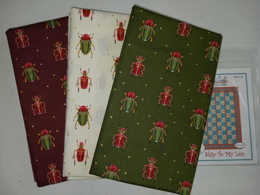 Bundle 3 yard, Fabric Cafe pattern, Quilt Kit, Coordinated focus, lgt,drk