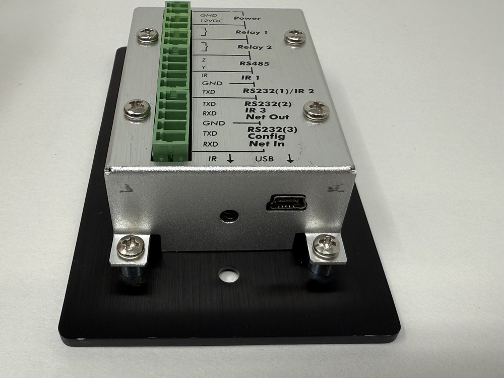 Muxlab 8 Button RS232 / IR Control Panel 500816 ~ No Power Supply ~ Untested