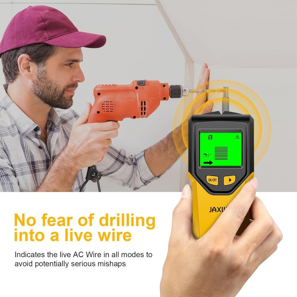 Battery-Powered Wall Scanner with Audio Alerts for Efficient Detection