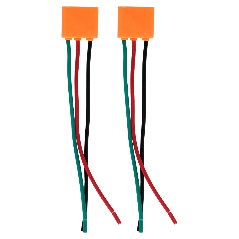 2x 9003 H4 Two Harness Head Light Socket Extension Wire Pigtail Female Ceramic S