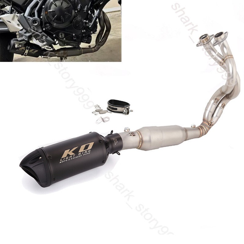 Ninja 650 2023-26 For Kawasaki Z650 Exhaust 51mm Muffler Tips Header Front Pipe