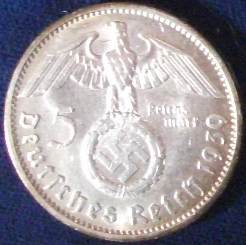 1939J Germany/Third Reich 5 Reichsmark UNC