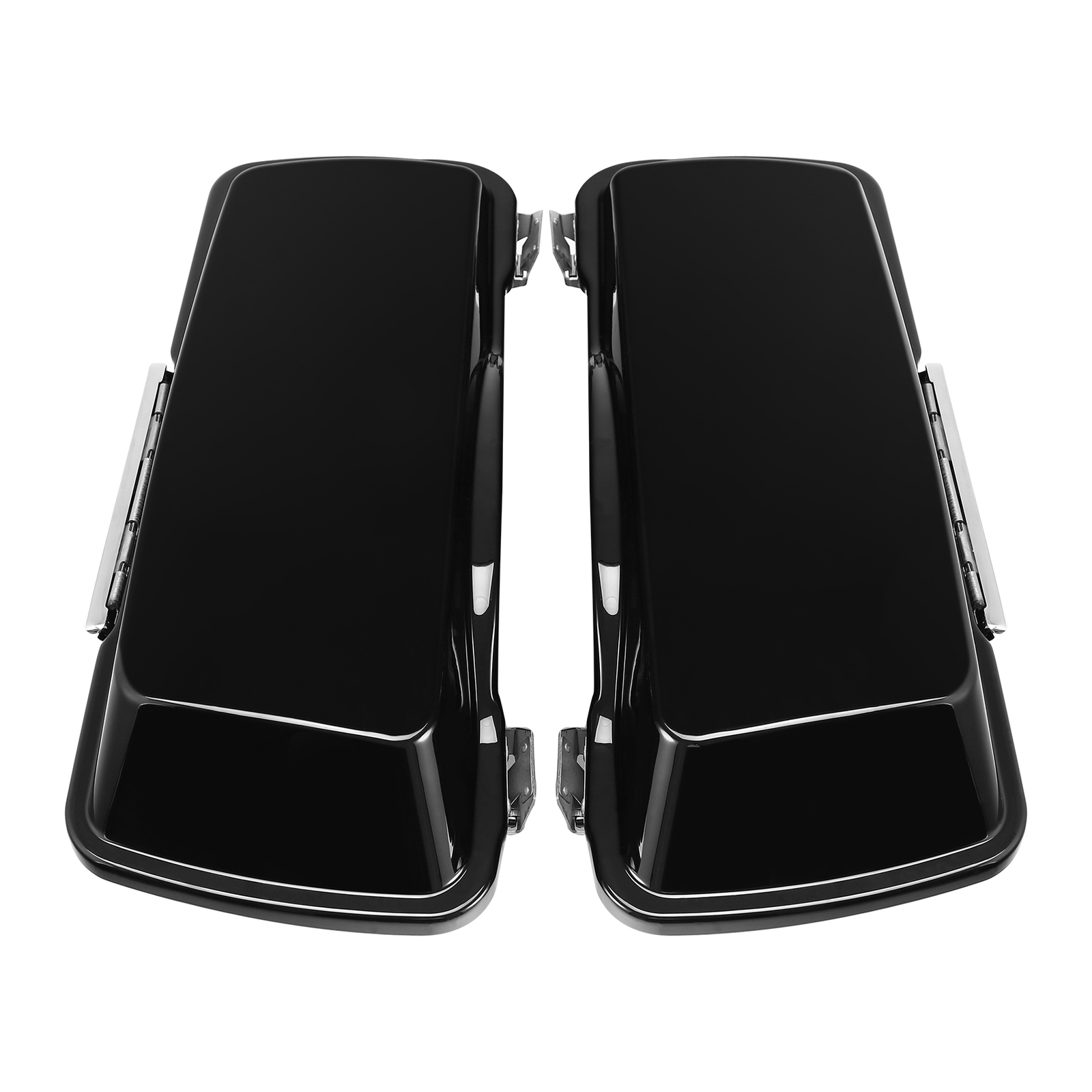 5" Vivid Black Stretched Extended Hard Saddlebags Fit For Harley Touring 93-13