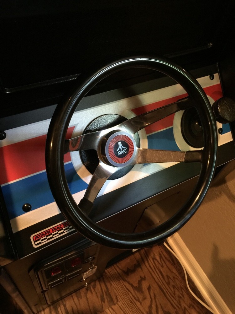 Atari Arcade Steering Wheel Center Decal Sticker - Pole Position - RED