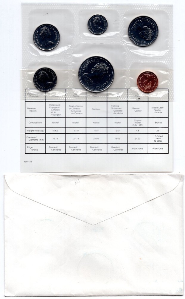 1986 Canada PL Uncirculated Proof Like Coin Set