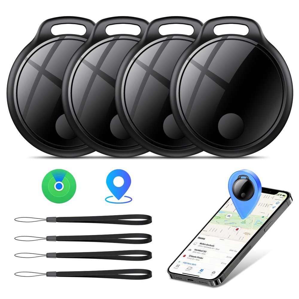 Tracker Tags-4 Pack: Bluetooth Tracker, with Apple Find My APP (iOS Only) Rep...