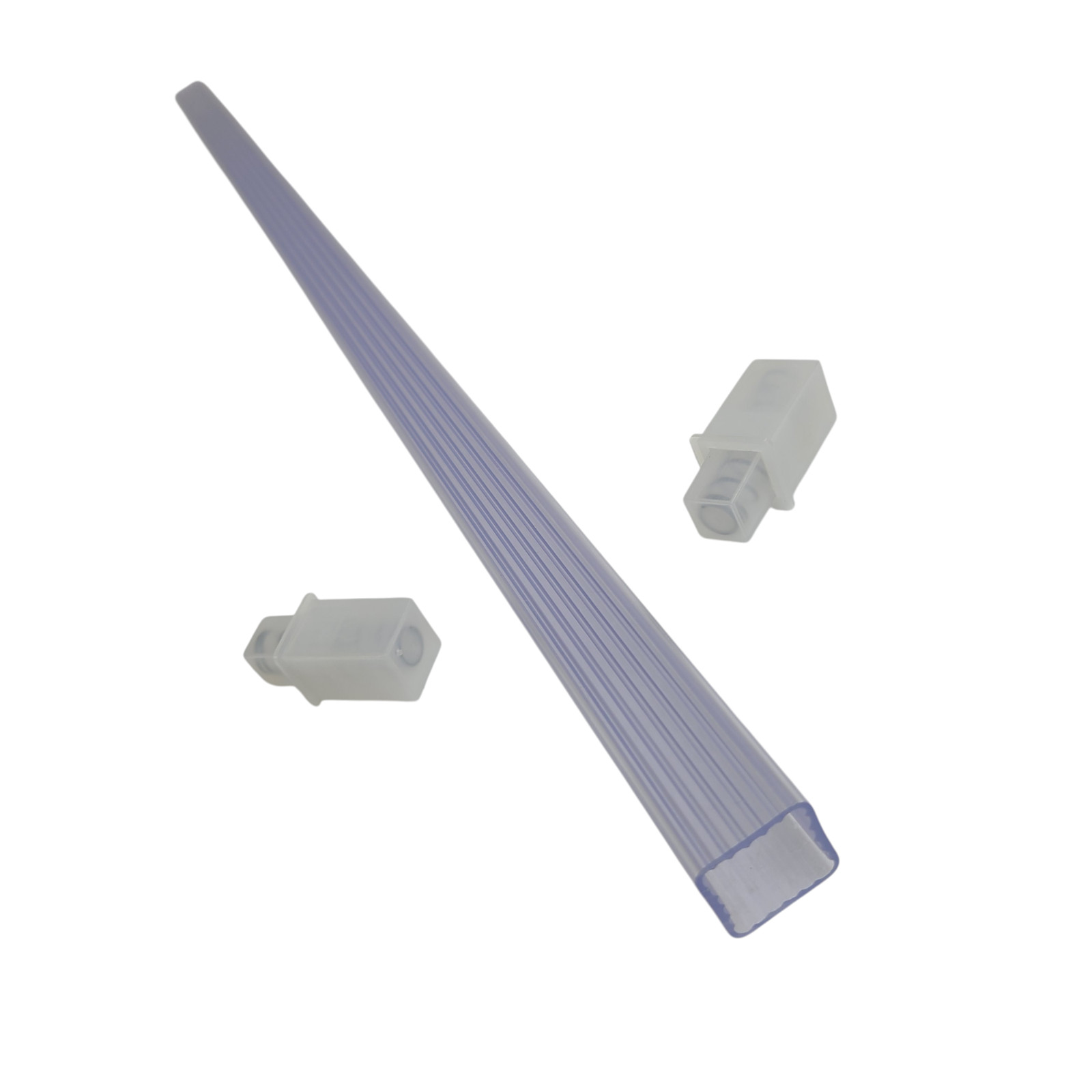 Clear Acrylic Towel Bar Rod Spring Rack 24 inch Mid Century Modern Vintage Retro