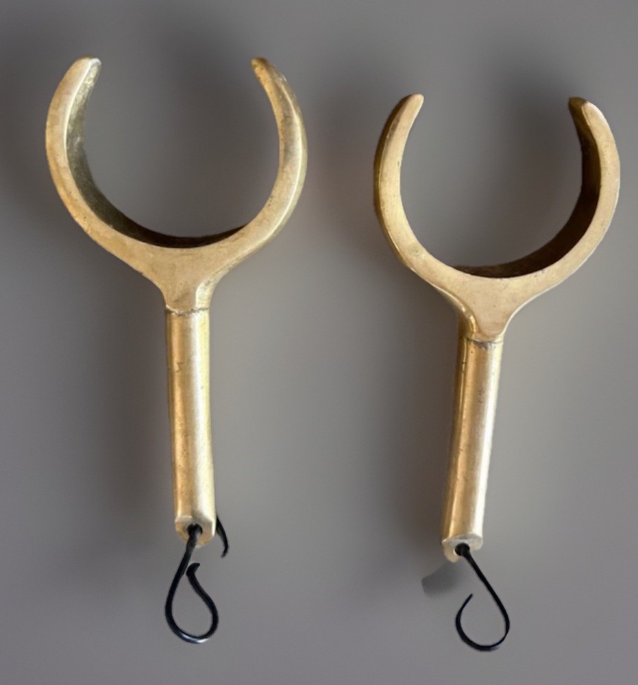 Solid Brass Oar Locks 5" Maritime Sailor Decor Usable