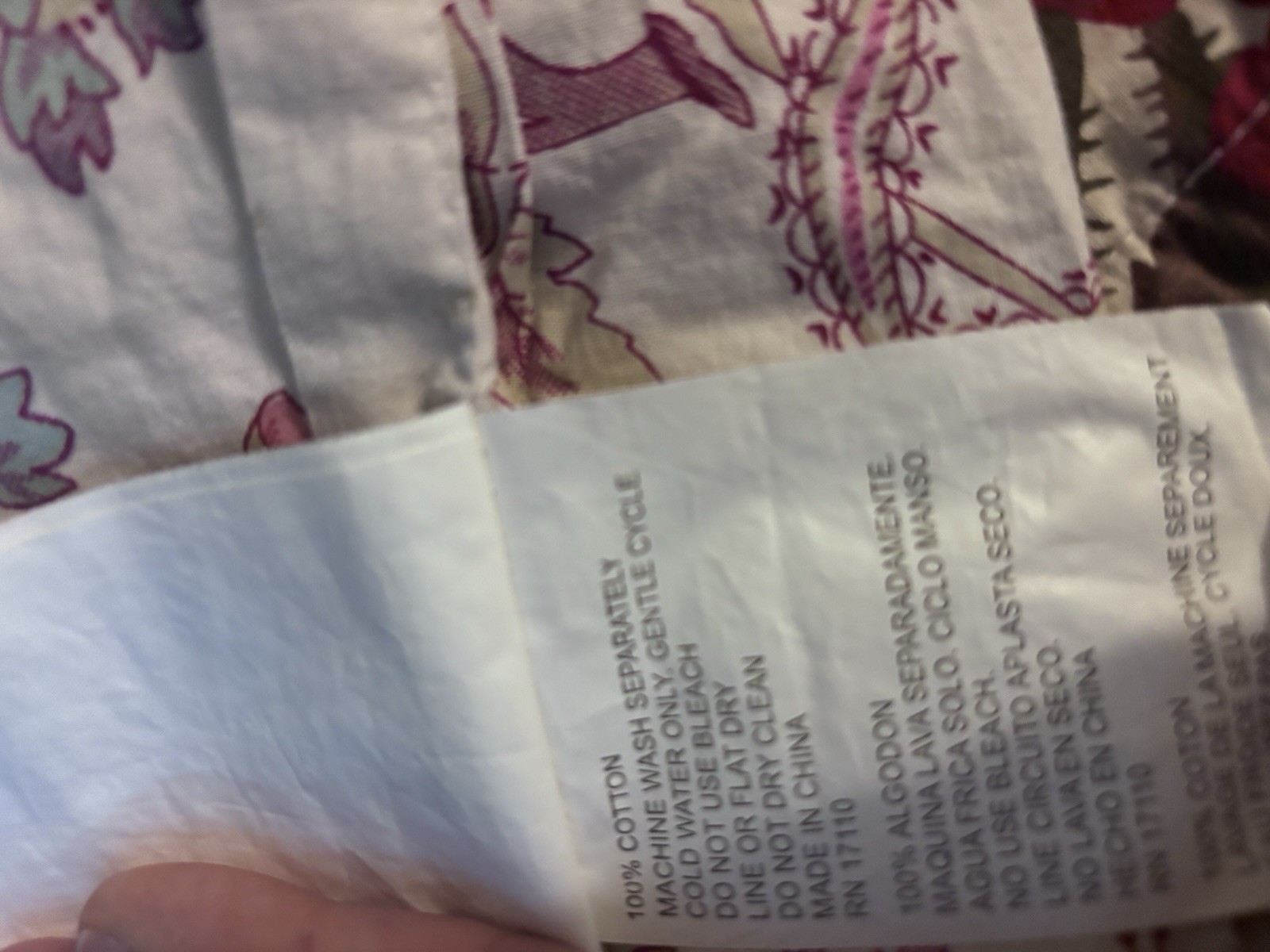 Lot 2 Floral Fashion Bed Pillow Green Pink Red White Patchwork 25 X 19.5”