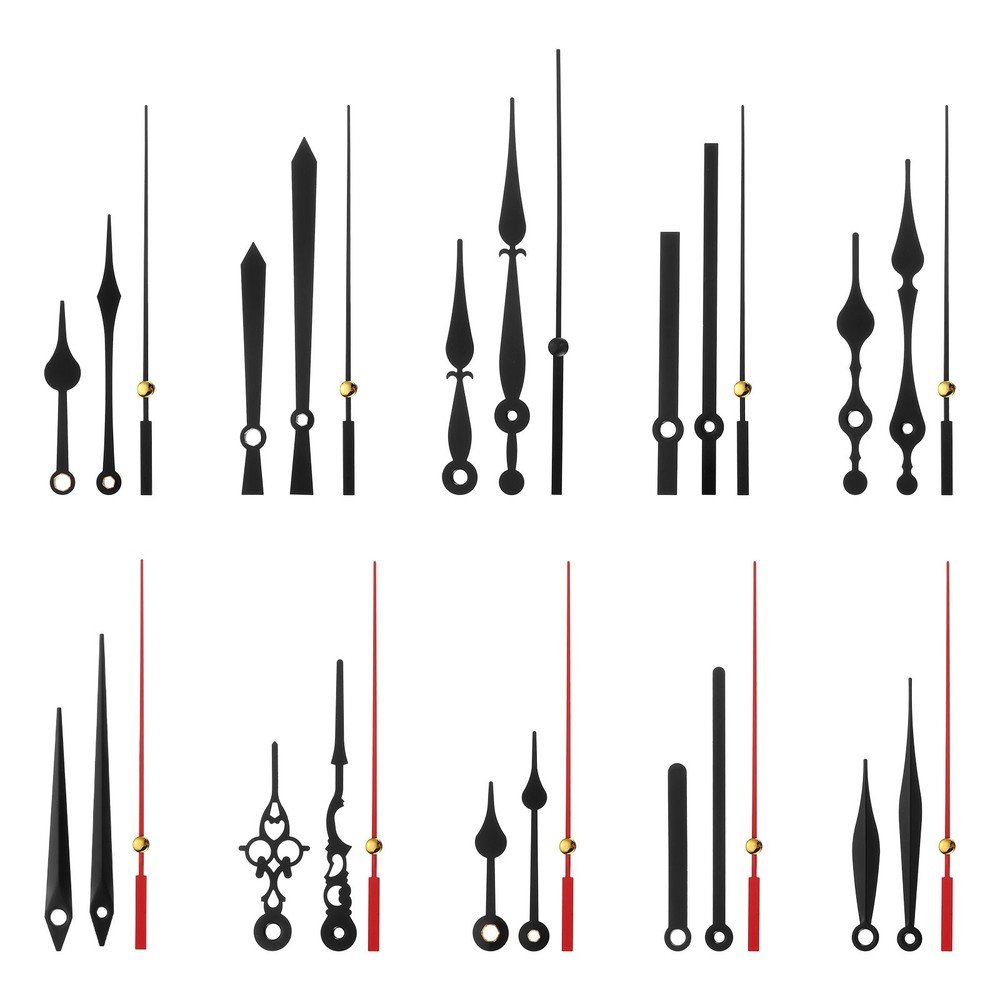 Clock Hands Kit, 10 Set Clock Hands Kits Parts Replacement,10 Styles