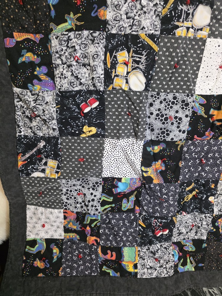Patch Work Quilt Handmade Throw Blanket 38"x50"