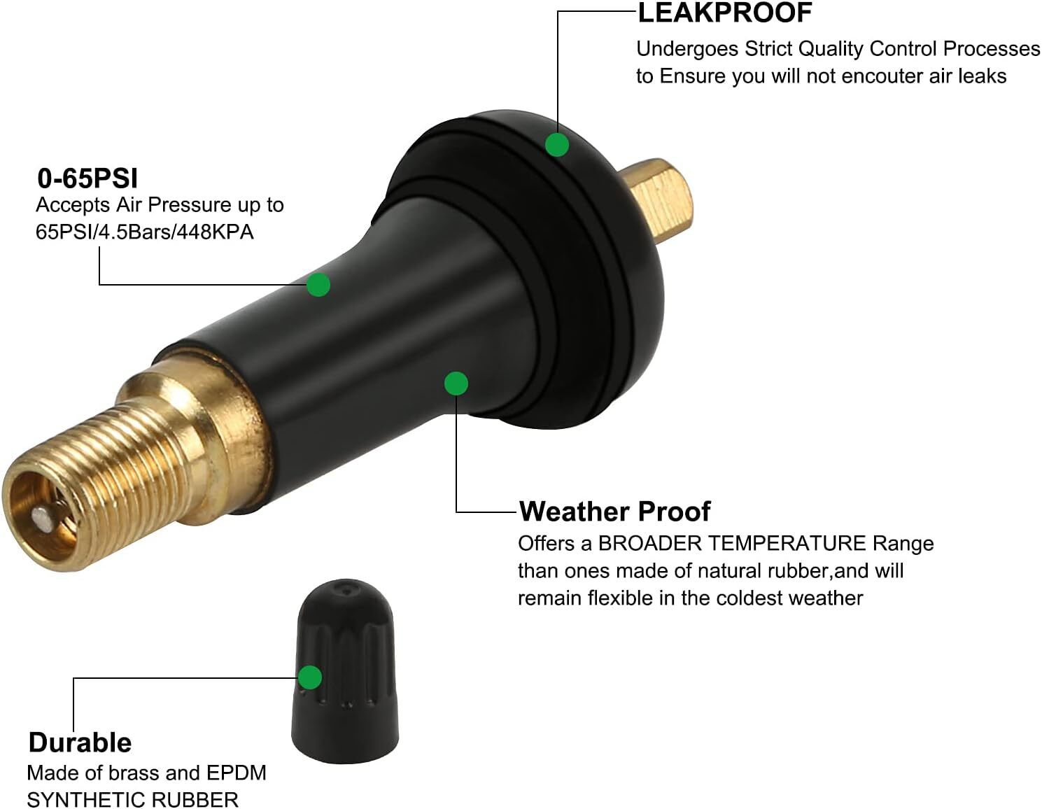 50/100/200/500 TPMS Valve Stem Rubber Rebuild Kit for Tire Pressure Sensor 20008