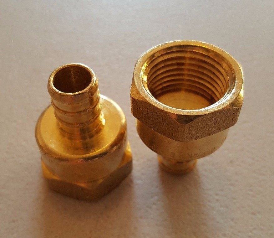 (25) 1/2" PEX X 1/2" FEMALE NPT THREADED ADAPTER BRASS CRIMP FITTING - LEAD FREE