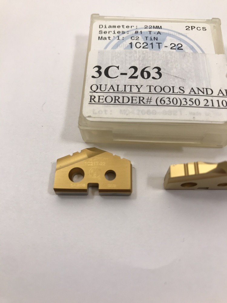 AMEC Spade Insert #1 T-A 22mm C2 TiN Qty 2