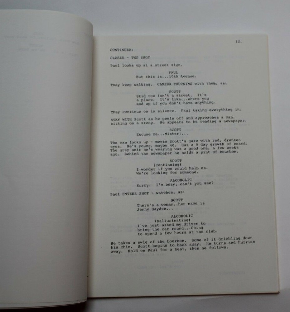 STARMAN / Randall Wallace, 1986 alien Sci Fi TV Script "Secrets" Robert Hays