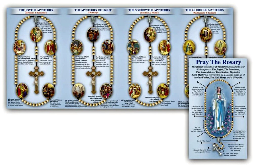 How to Pray the Rosary Illustrated Pamphlet Includes Luminous Mysteries SINGLE