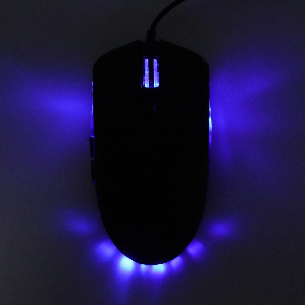 Wired Mouse Blue Backlit Type C Ergonomic Multimedia Keys Adjustable DPI Gaming