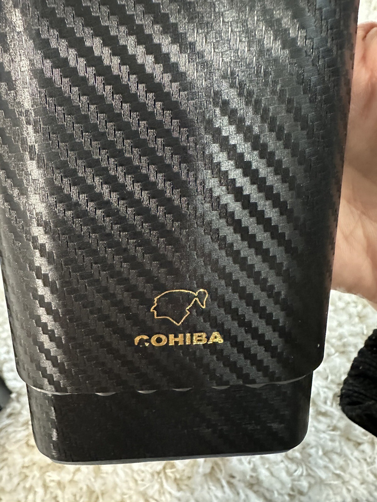 Cedar Woodline 3 Ct Cigar Traval Case Holder With Dust Bag