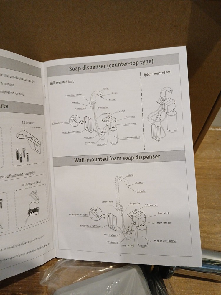 NEW Automatic Soap Dispenser Countertop Type Model AS172CP Read