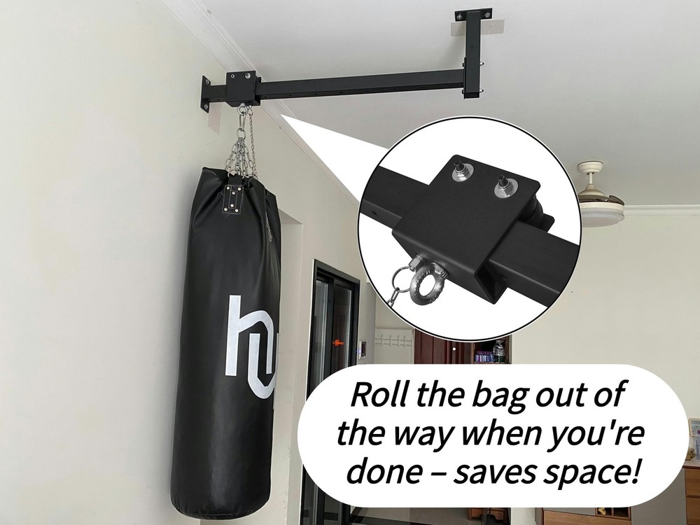 Heavy Bag Hanger for Wall Ceiling, Space-Saving, Adjustable to 300 lbs