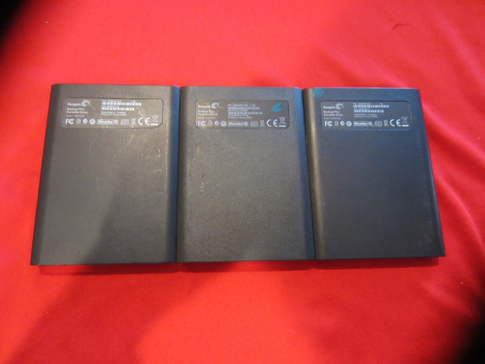 Lot of 4pcs Seagate,WD,1.0TB/500GB Backup Plus Portable Drive SATA 2.5" HDD