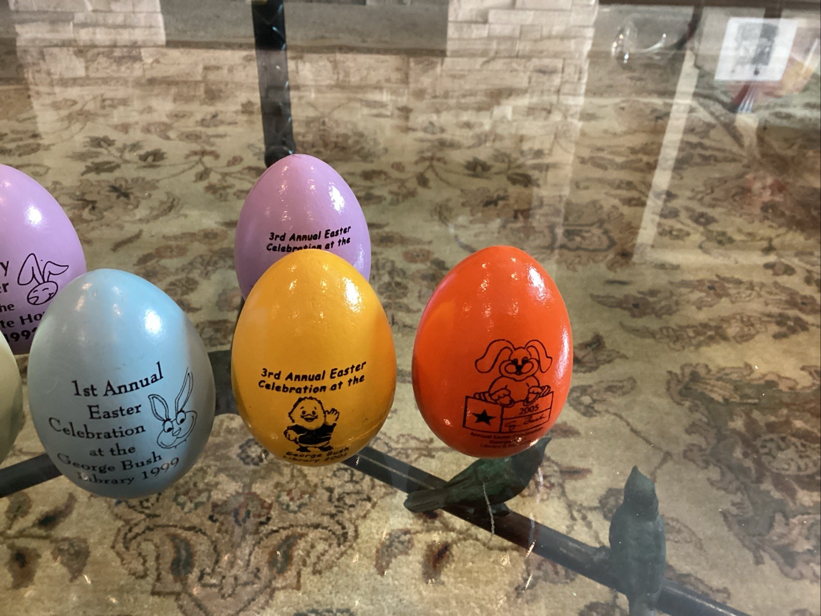 (7) George & Barbara Bush 3 White House Easter Eggs & 4 Bush Library See Listing