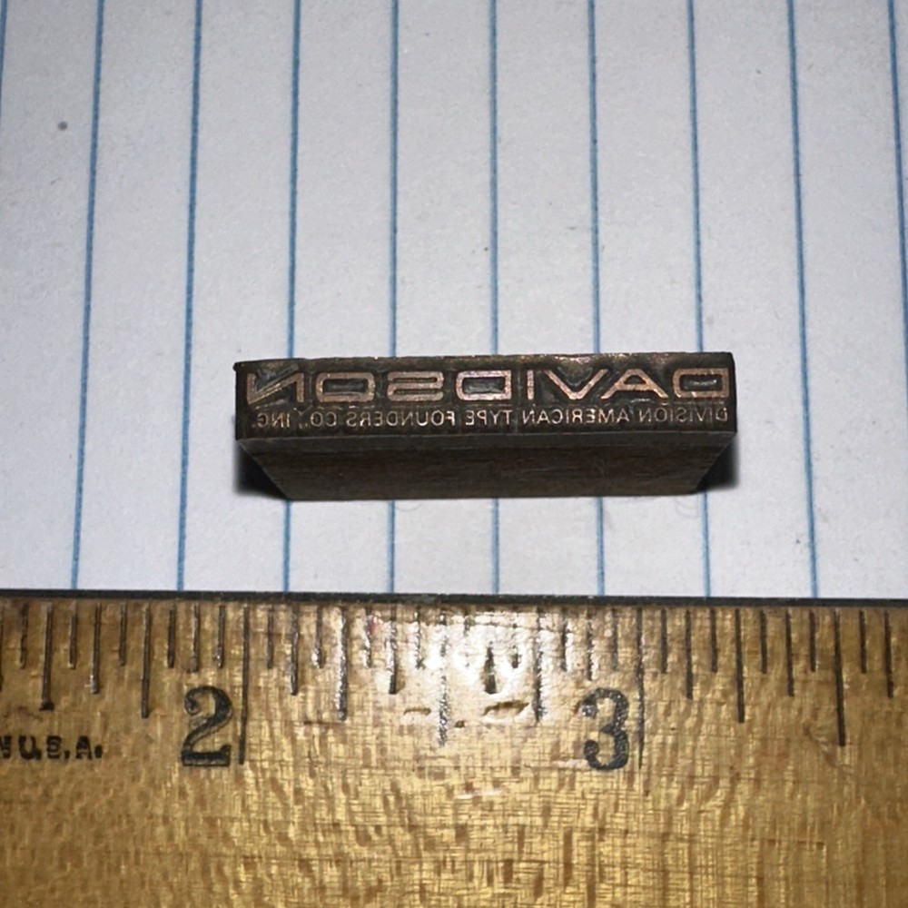 Print Block “ DAVIDSON American Type Founders Co.”