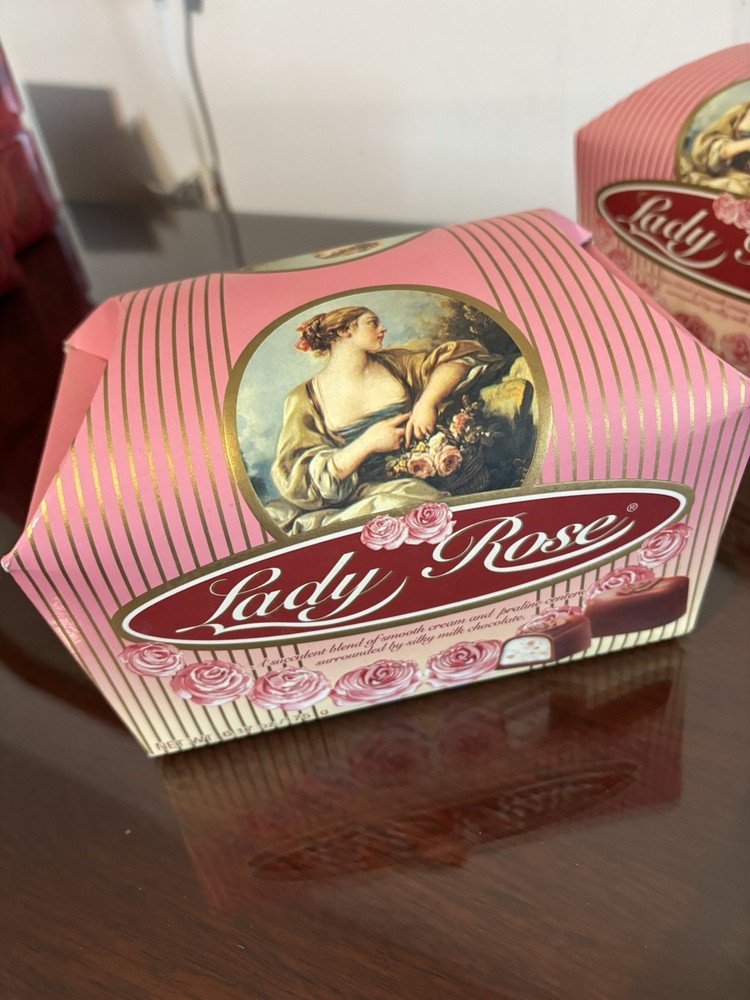 Vintage Candy Boxes 2 Lady Rose and 4 Chocolate Cherish Boxes Empty