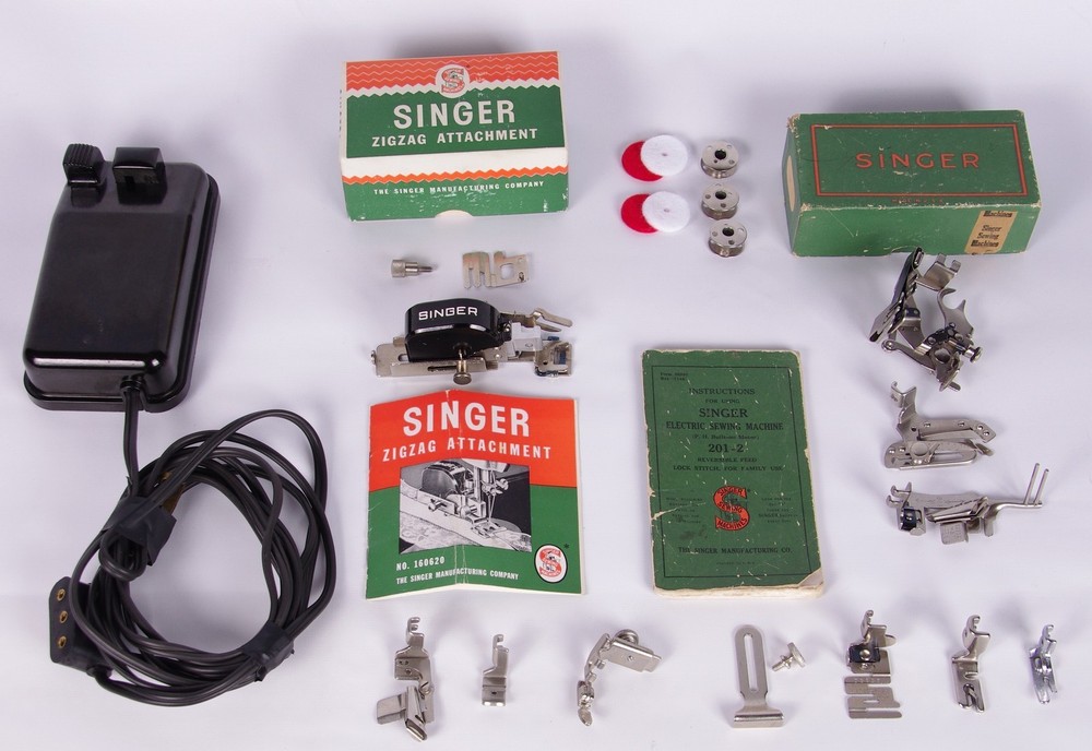 SINGER 201-2 Sewing Machine - Professionally Restored & Adjusted.
