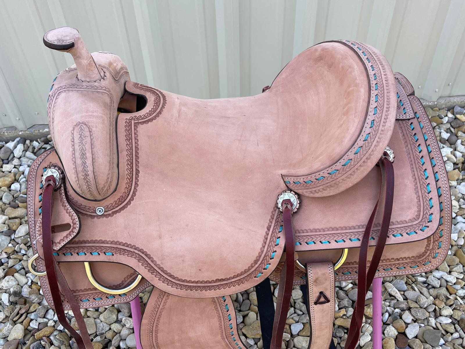 Adult Western Horse Ranch Cutting Saddle Sizes 14"-18" Hand-Tooled Free Shipping