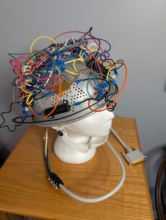 Fan-made Ghostbusters -like Colander Aura Hat