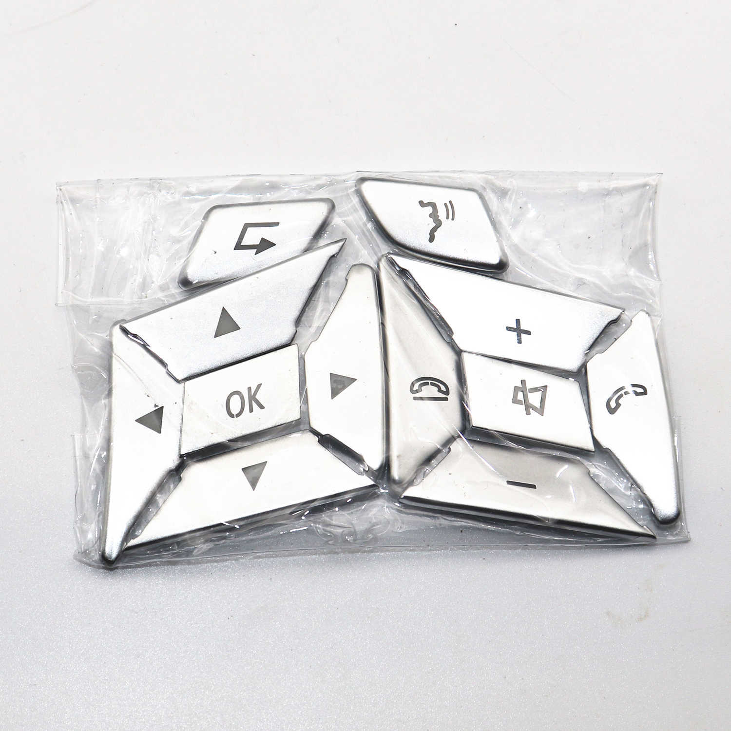 12X Steering Wheel Button Silver Trim For Mercedes Benz E C G Class W204 2012-16