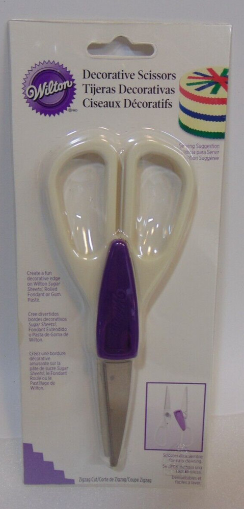 Wilton Cake Decorating Scissors Scallop Zigzag Icing Decorative Edges Rolled 2