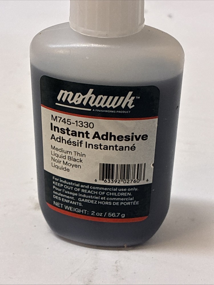 Mohawk M745-1330 Instant Adhesive Medium Thin Liquid Black 2oz