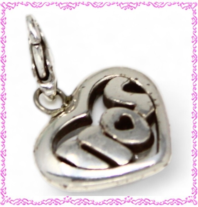 Brighton 2011 Snap Silver Year Heart Charm