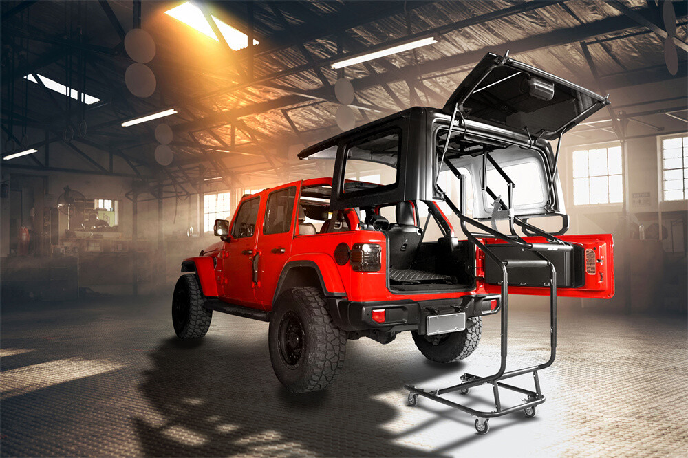 Hardtop Storage Removal Lift Cart Fit 97-24 Jeep Wrangler TJ JK JL & Ford Bronco