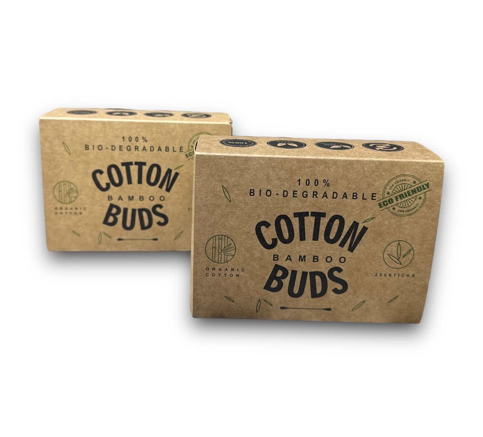 Bamboo Qtips Cotton Buds with Wooden Sticks QTips for Ears Swabs 2 Box 400 Count