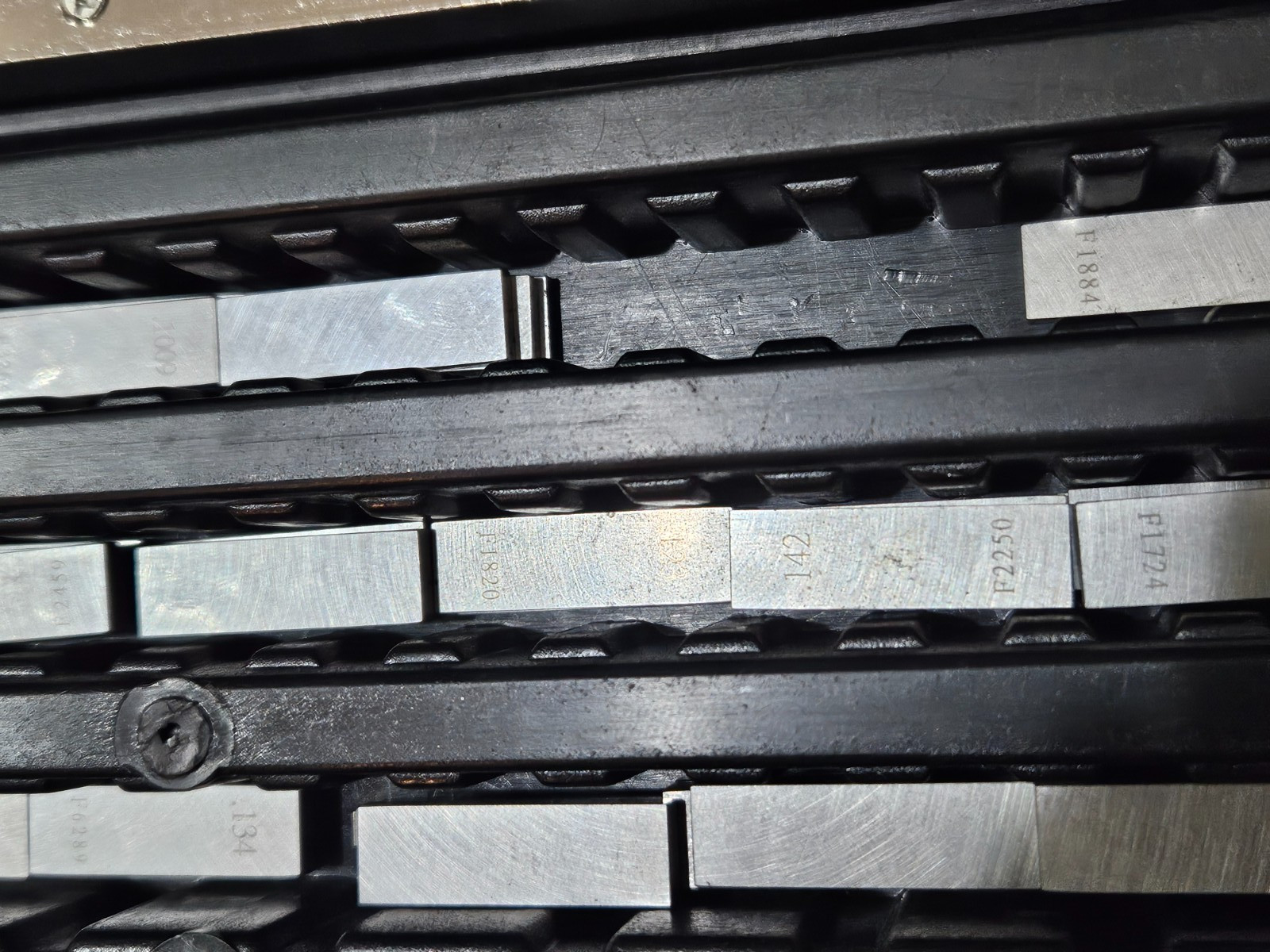 Partial set of HFS Gage Block set- 78 out of 81 gage blocks