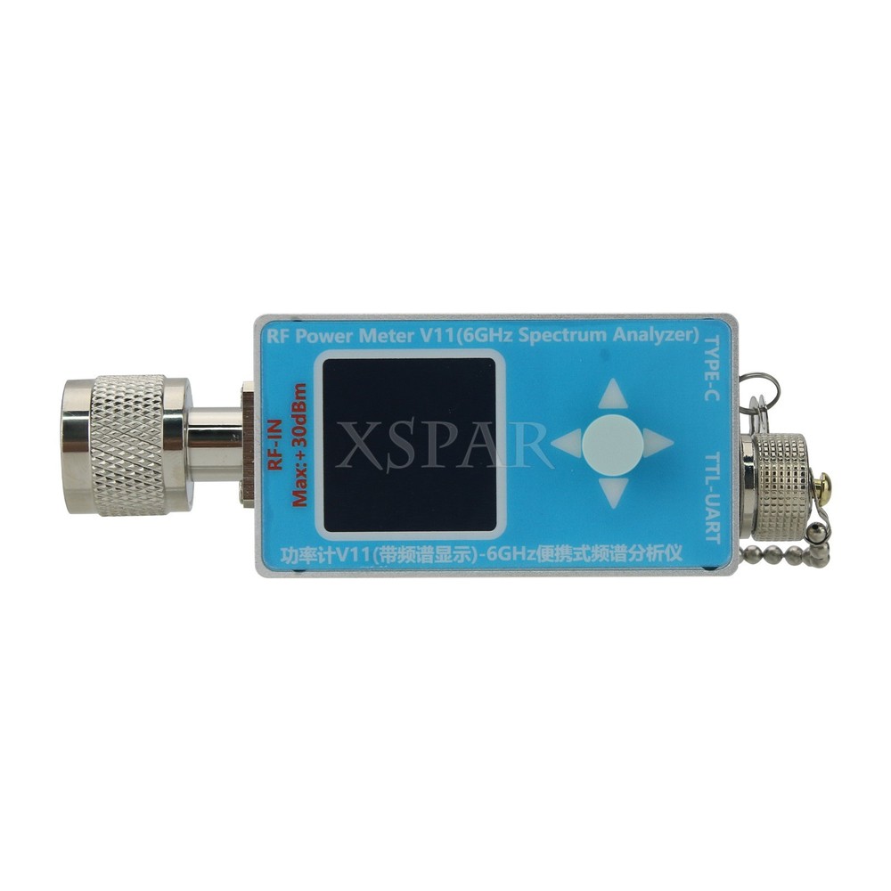 RF Power Meter V11&6GHz Spectrum Analyzer w/Type-C Cable+Data Cable+SMA Adapter