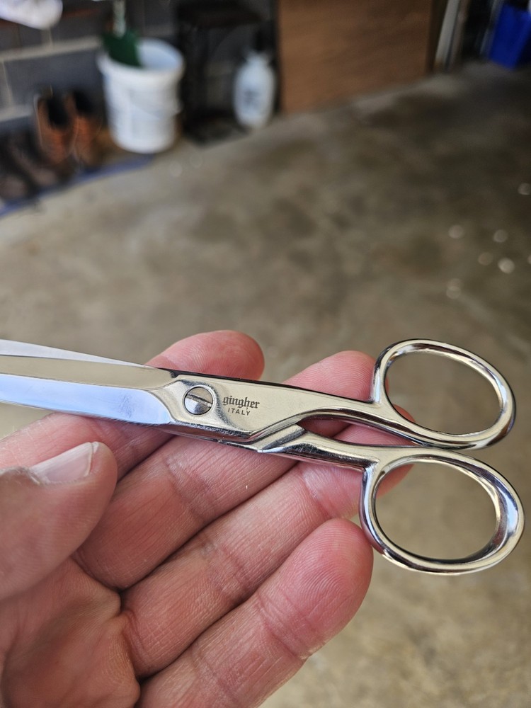 2 Pair Gingher Blunt Tip Scissors 4" & 5" Italy Real Nice